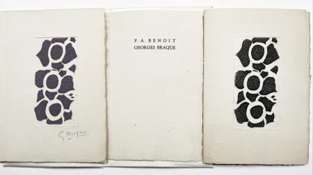 Illustriertes Buch Braque - NÉ LE (Pour les 50 ans de Rné Char). 2 gravures originales dont une en couleur signée.