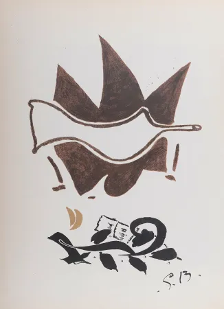 Lithographie Braque - Oiseau #2, 1956