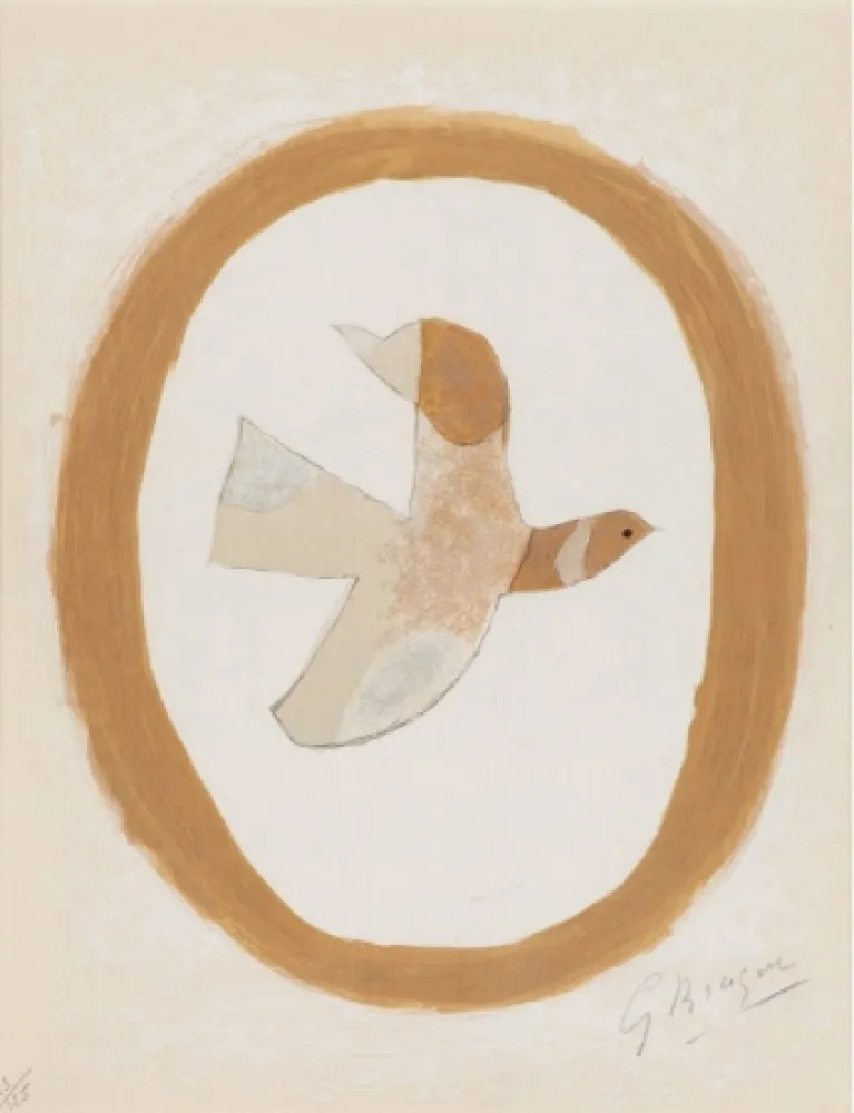 Lithographie Braque - Oiseau des sables