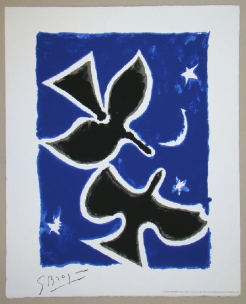 Siebdruck Braque - Oiseaux noirs
