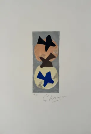 Lithographie Braque - Soleil et Lune II 