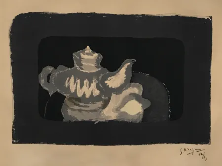 Lithographie Braque - Theiere Grise (Gray Teapot)