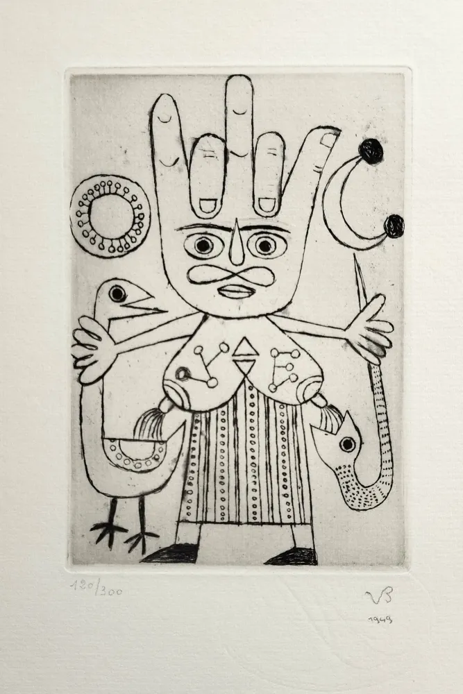 Radierung Brauner - Raziel