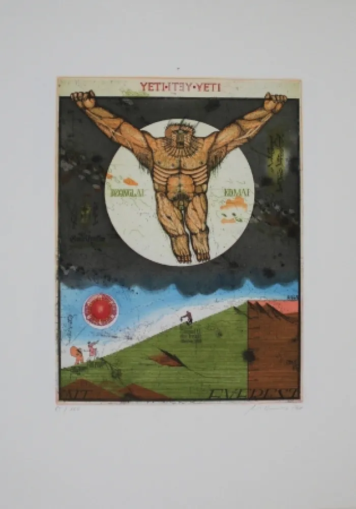 Radierung Und Aquatinta Bremer - Yeti Yeti Yeti