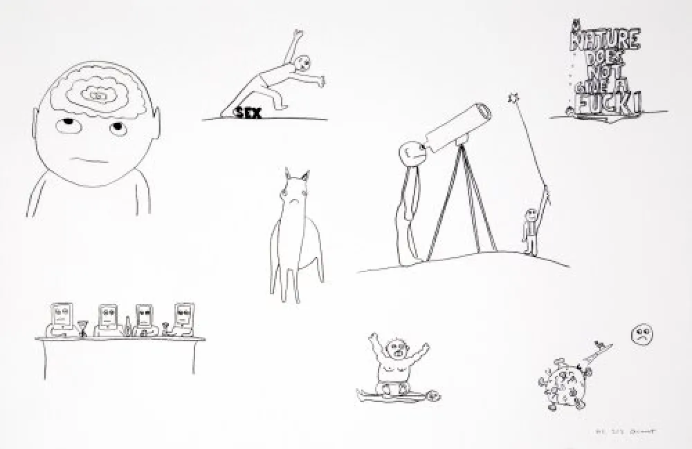 Lithographie Breuning  - Random thoughts about life 2