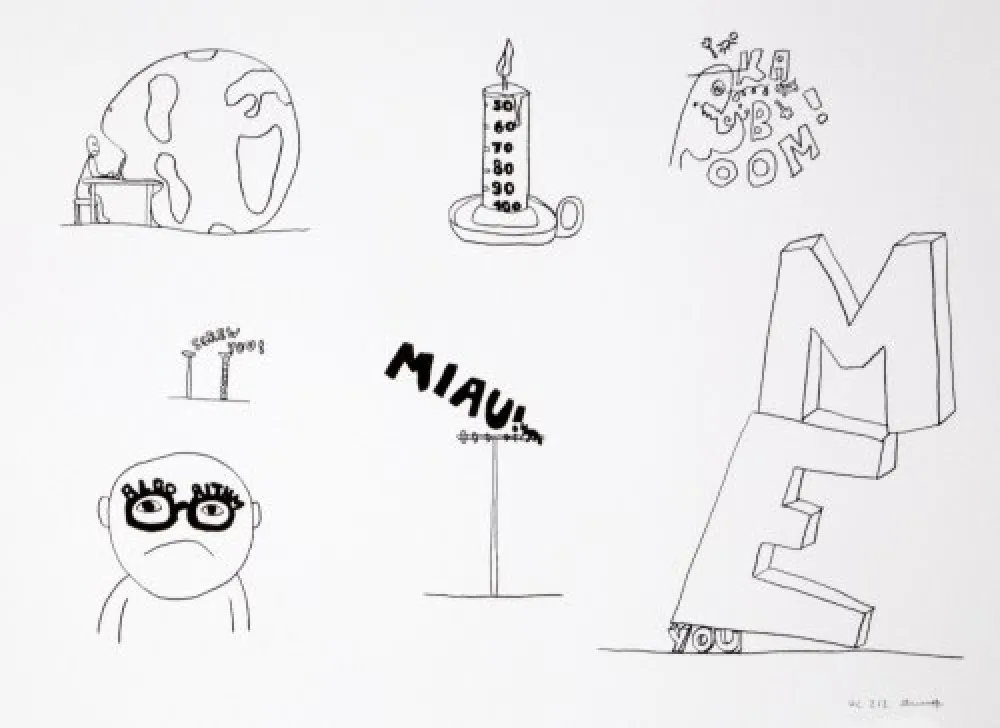 Lithographie Breuning  - Random thoughts about life 7