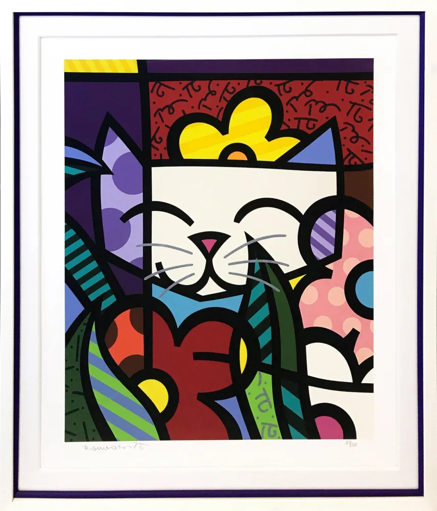 Siebdruck Britto - BEHIND THE FLOWERS