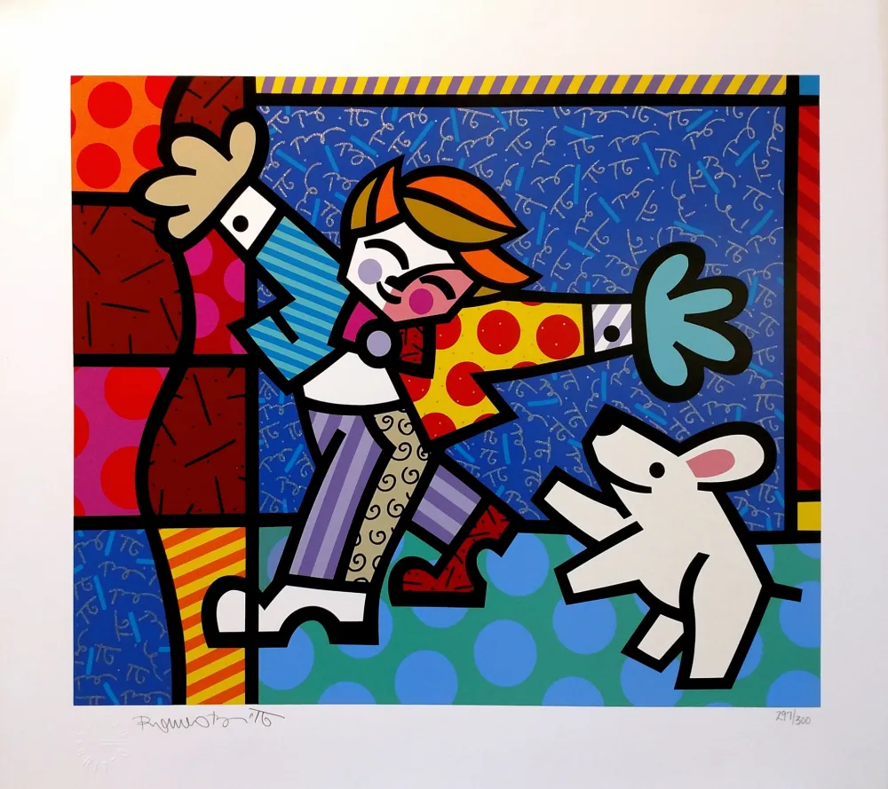 Siebdruck Britto - BRENDAN AND THE WISHING DOG