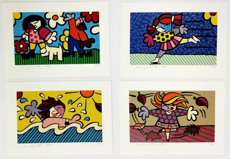 Siebdruck Britto - SEASONS OF MIRACLES - SUITE OF 4