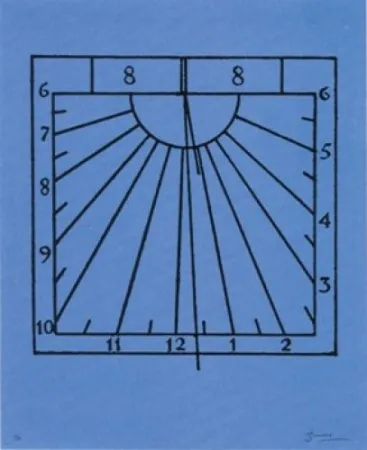 Lithographie Brossa - Rellotge de sol