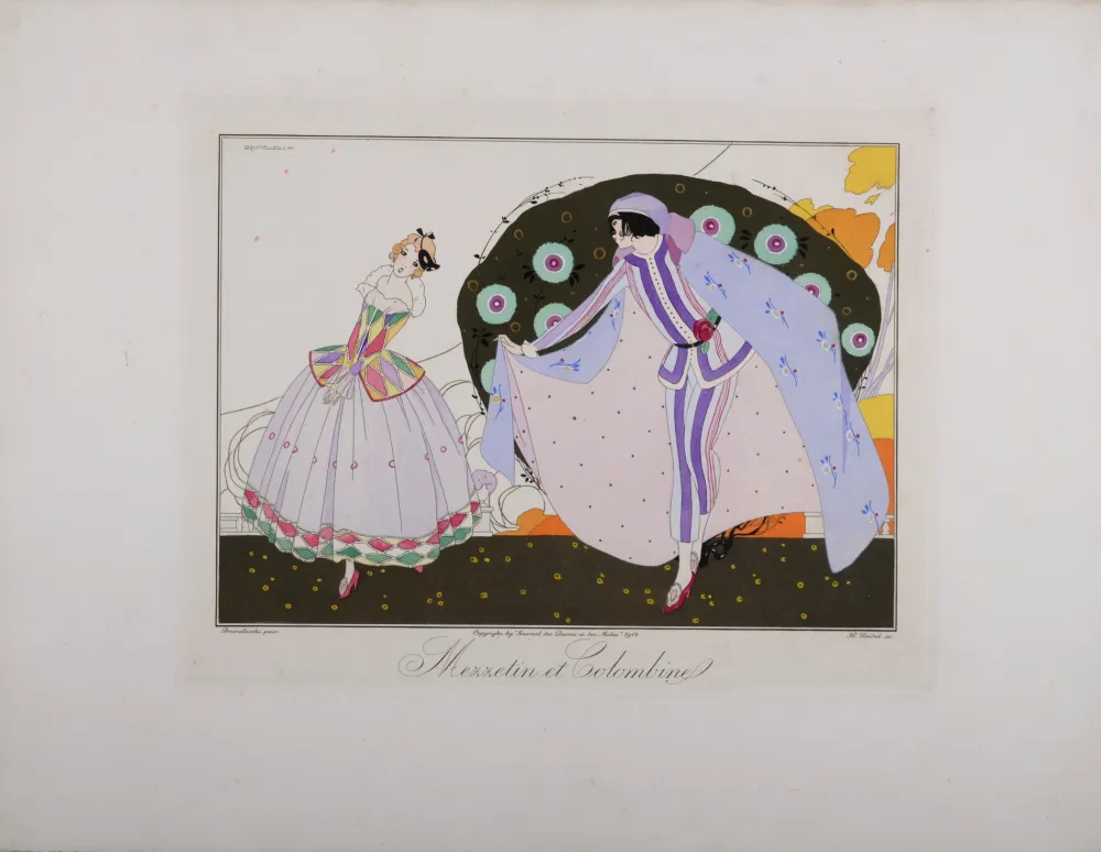 Stich Brunelleschi - Mezzetin et Colombine, 1914 - Masterpiece!