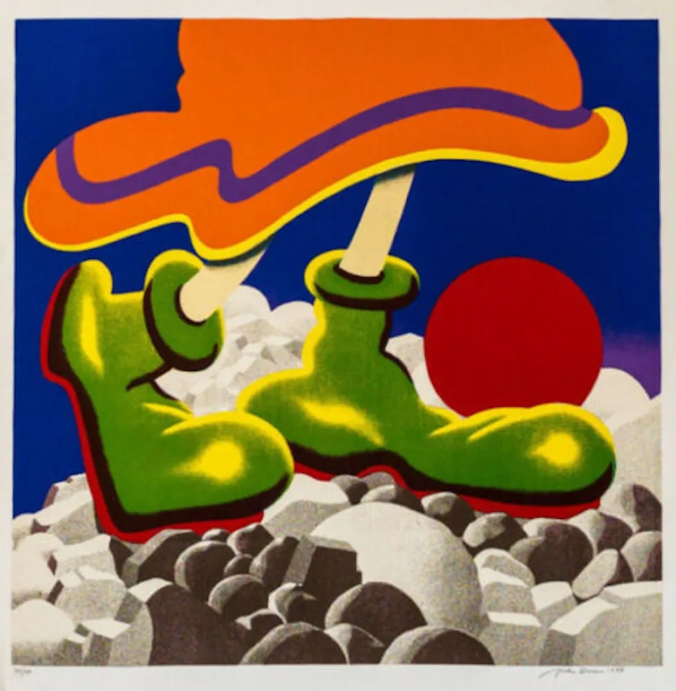 Siebdruck Brusca - Girl With Beachball