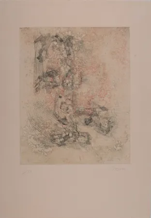 Radierung Bryen - Composition, 1967