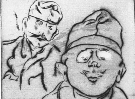 Kaltnadelradierung Bucci - Austriaco e Ungherese