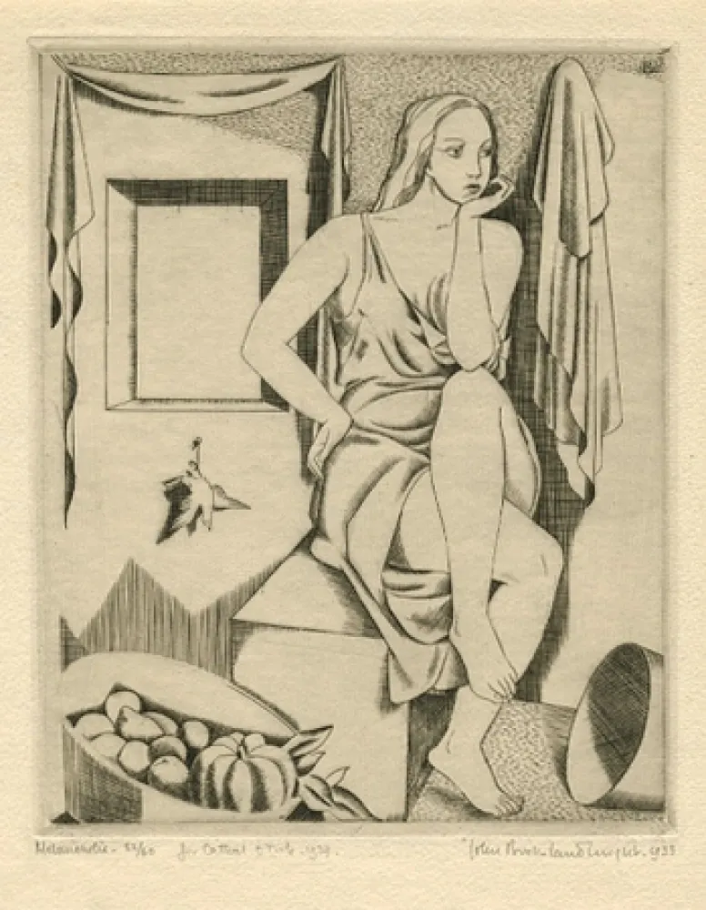 Radierung Buckland-Wright - Melancholie