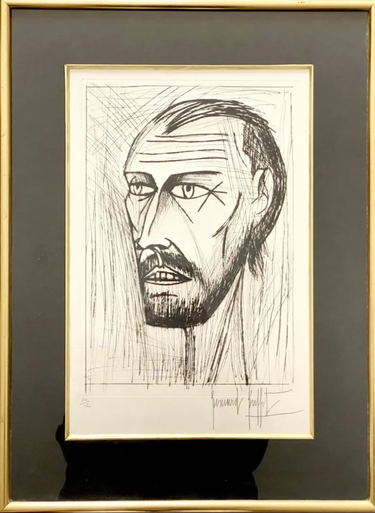 Kaltnadelradierung Buffet - Autoportrait