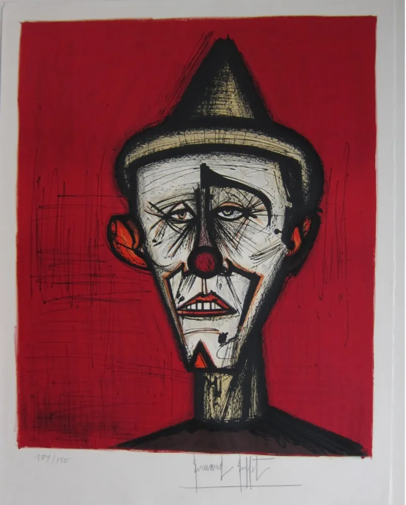 Lithographie Buffet - Clown