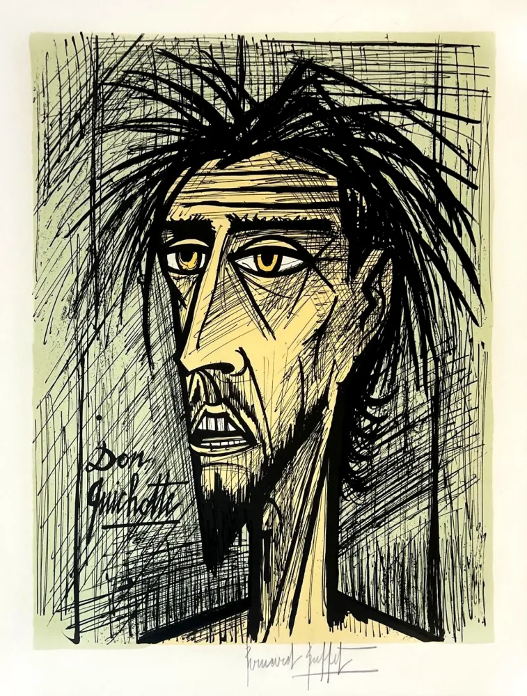 Lithographie Buffet - Don Quichotte 