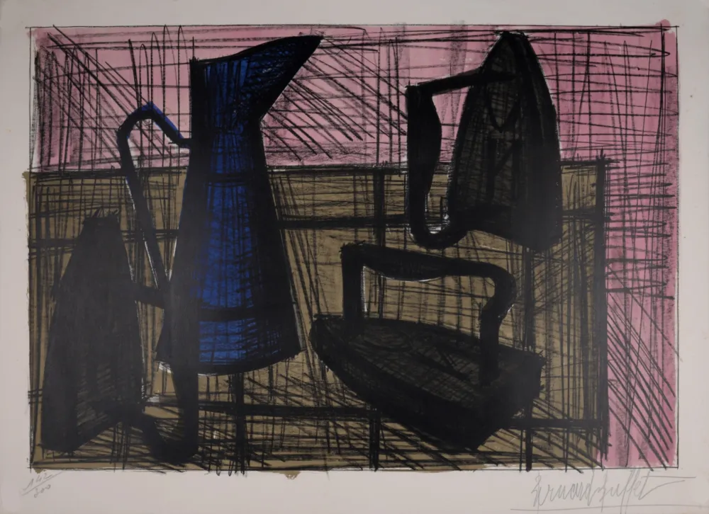 Lithographie Buffet - Fers à repasser, 1955 - Hand-signed