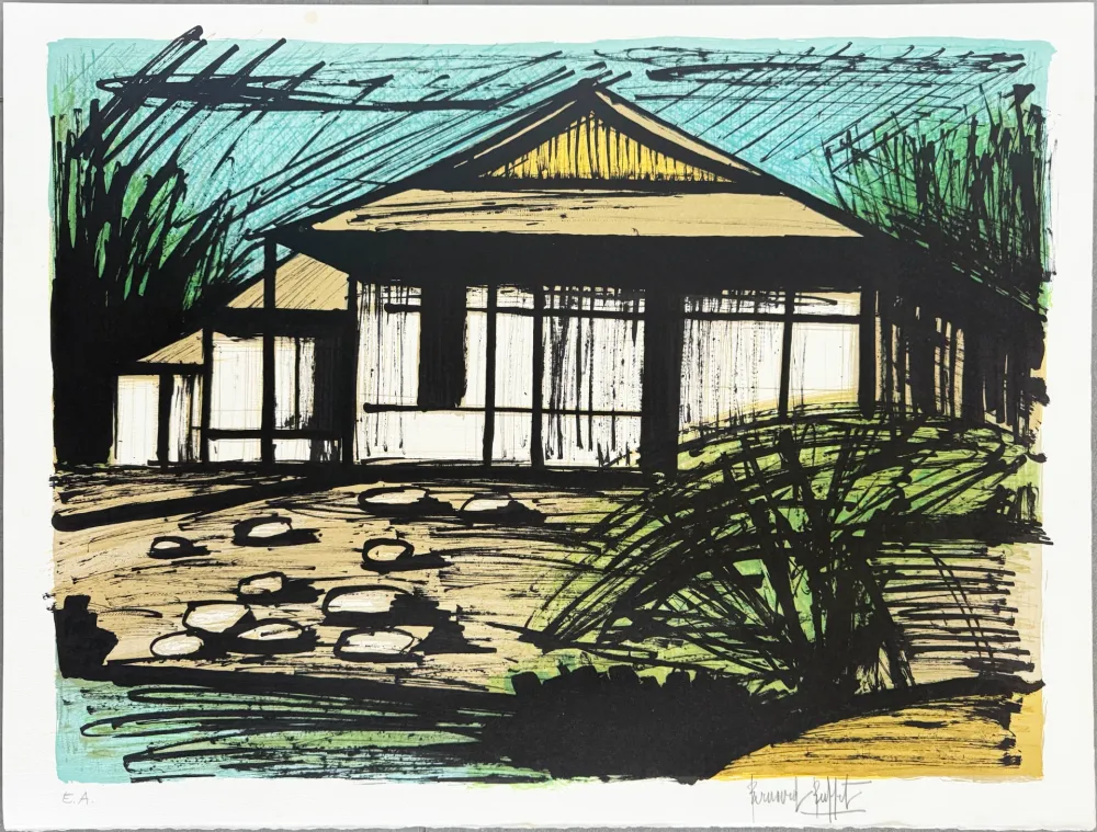 Lithographie Buffet - Katsura Rikyu-Kyoto