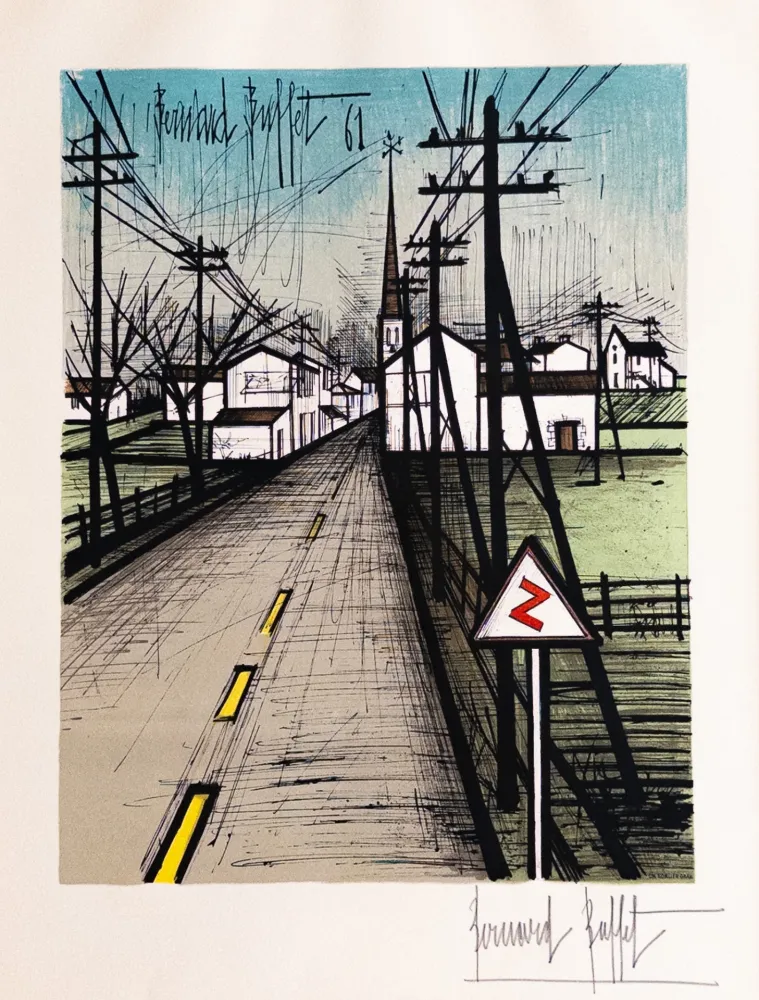 Lithographie Buffet - La Route