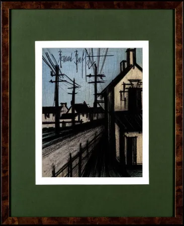 Lithographie Buffet - La Route du Village