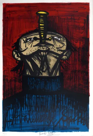 Lithographie Buffet - L'avaleur de sabre, 1968 - Hand-signed