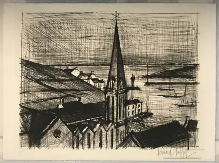 Kaltnadelradierung Buffet - Le Clocher de Sauzon