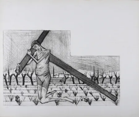 Radierung Und Aquatinta Buffet - Le Portement de Croix, La Passion du Christ