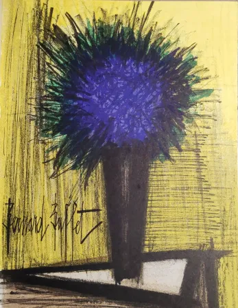 Lithographie Buffet - Lila Bouquet