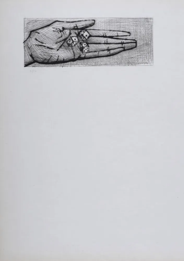 Radierung Und Aquatinta Buffet - Main et dés, La Passion du Christ