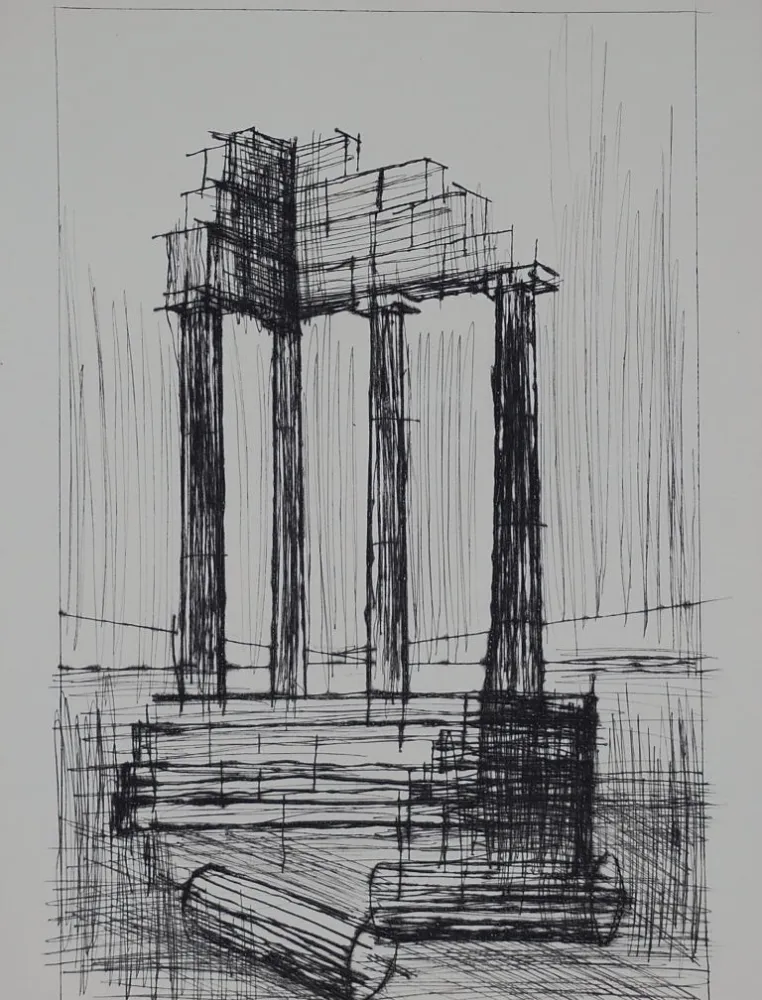 Kaltnadelradierung Buffet - Naples, ca.