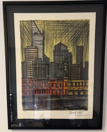 Lithographie Buffet - New York - Coca Cola