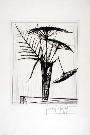 Kaltnadelradierung Buffet - Ombelles