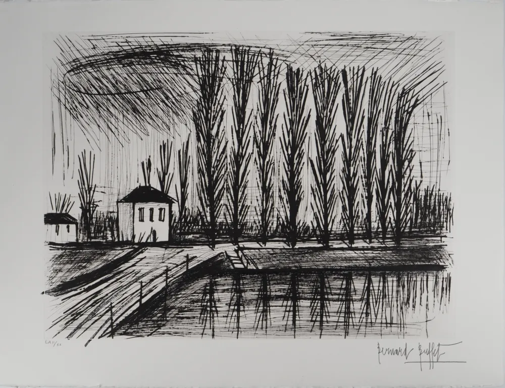 Stich Buffet - Peupliers au bord de l'eau