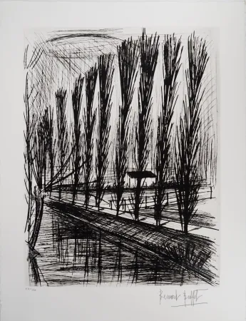 Stich Buffet - Peupliers au bord du canal