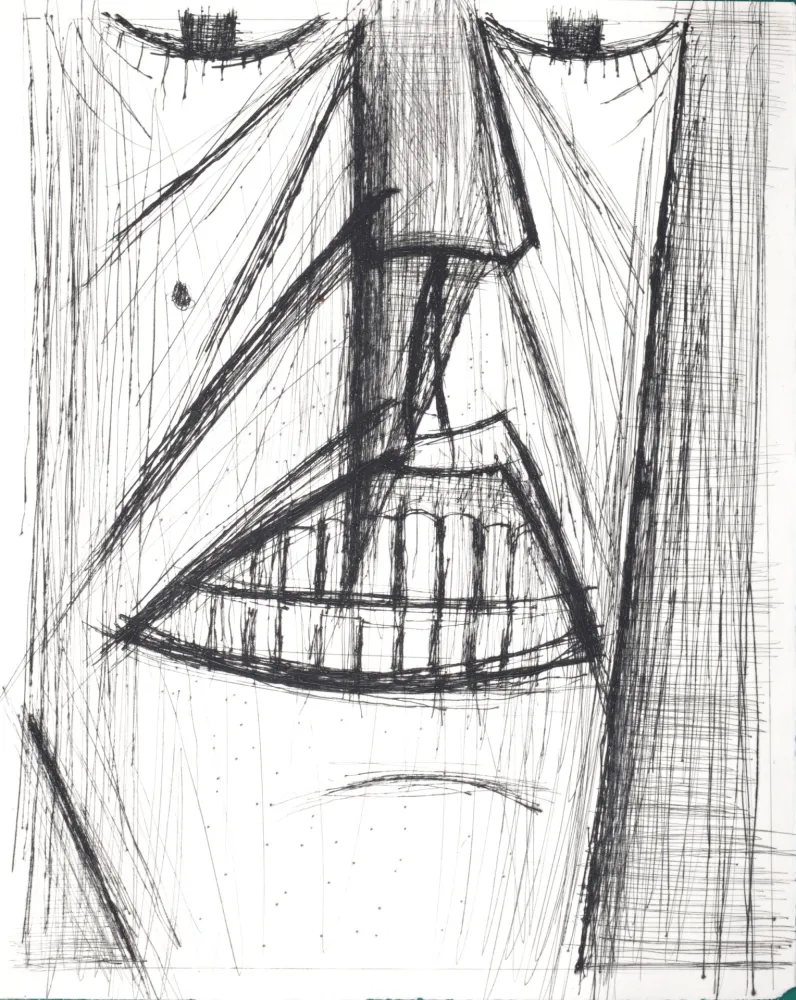 Kaltnadelradierung Buffet - Voyages fantastiques de Cyrano de Bergerac, 1958