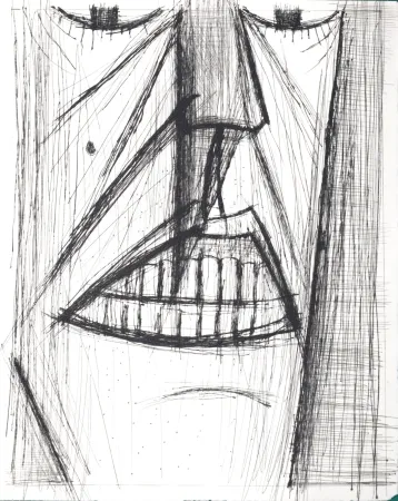 Kaltnadelradierung Buffet - Voyages fantastiques de Cyrano de Bergerac, 1958