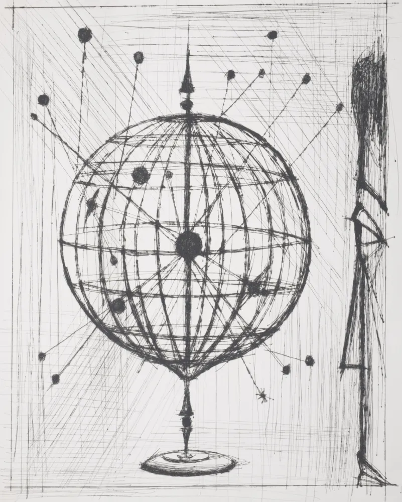 Kaltnadelradierung Buffet - Voyages fantastiques de Cyrano de Bergerac, 1958