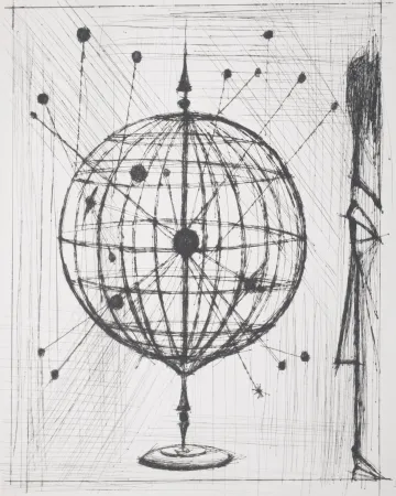 Kaltnadelradierung Buffet - Voyages fantastiques de Cyrano de Bergerac, 1958