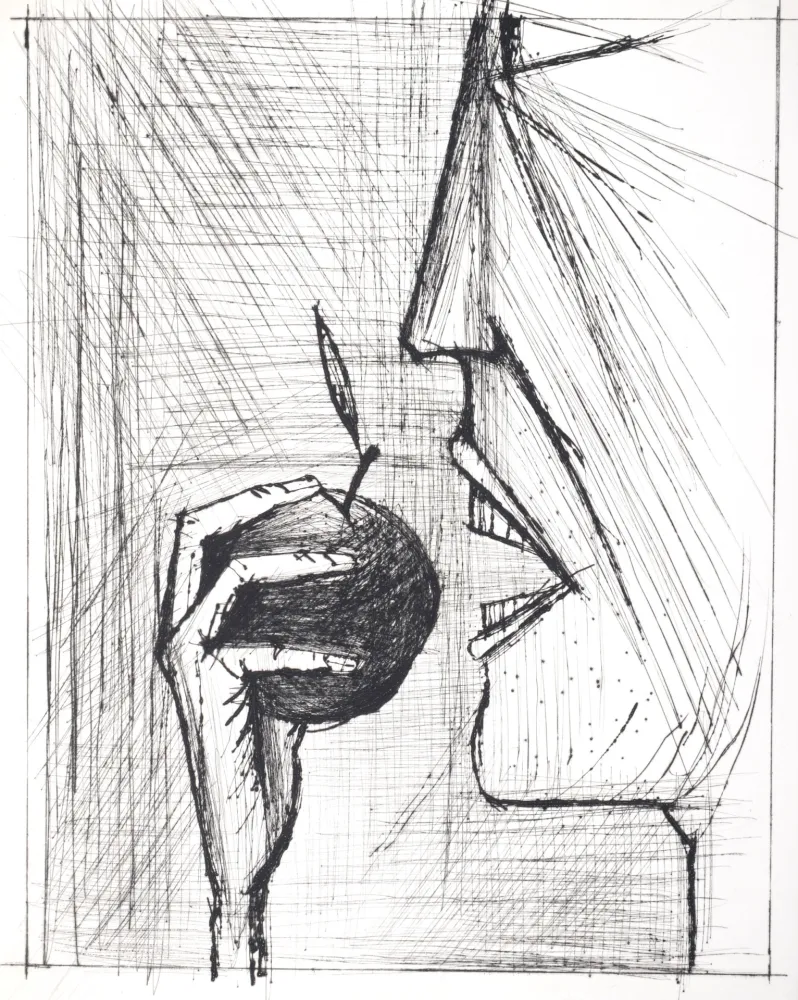 Kaltnadelradierung Buffet - Voyages fantastiques de Cyrano de Bergerac, 1958