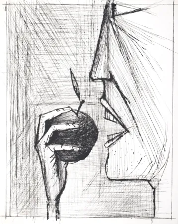 Kaltnadelradierung Buffet - Voyages fantastiques de Cyrano de Bergerac, 1958