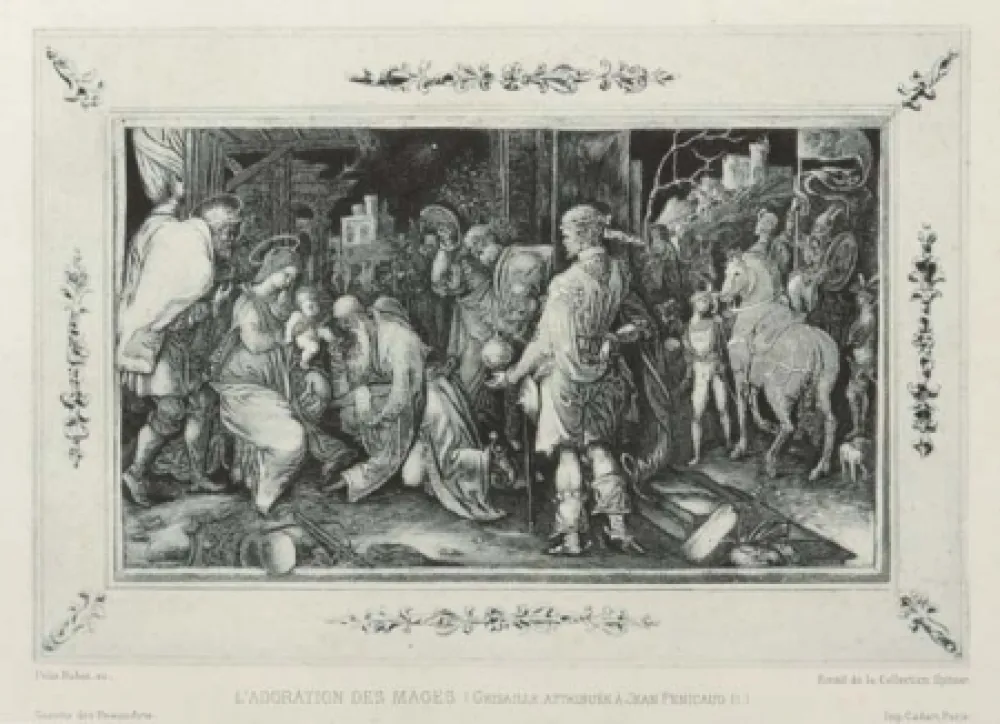 Radierung Und Aquatinta Buhot - L'adoration des mages
