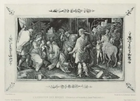 Radierung Und Aquatinta Buhot - L'adoration des mages