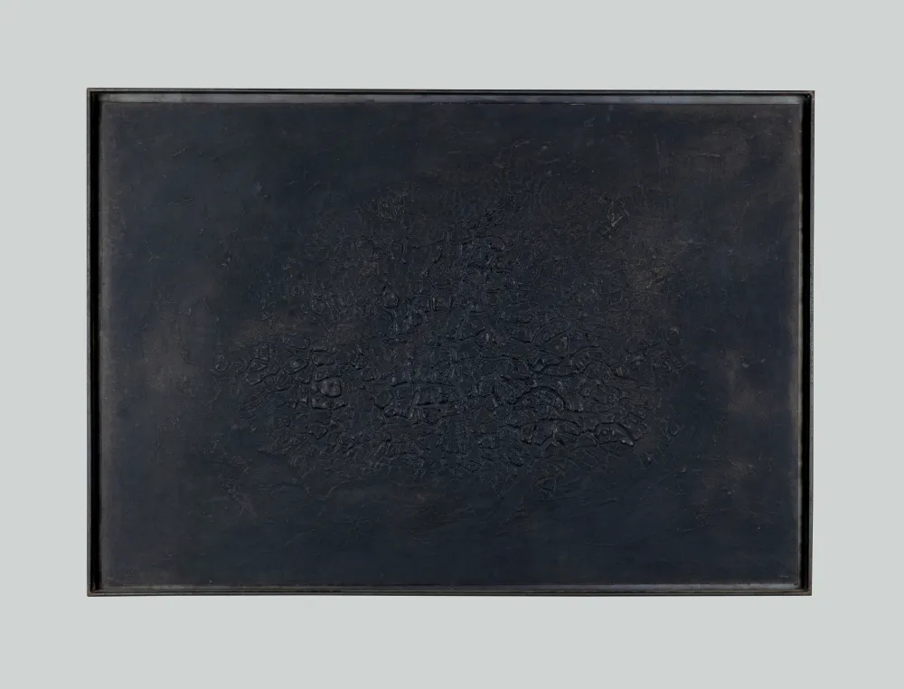 Radierung Und Aquatinta Burri - Cretto Nero D