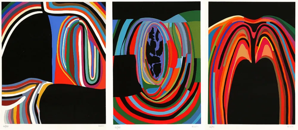 Siebdruck Burri - Trittico B