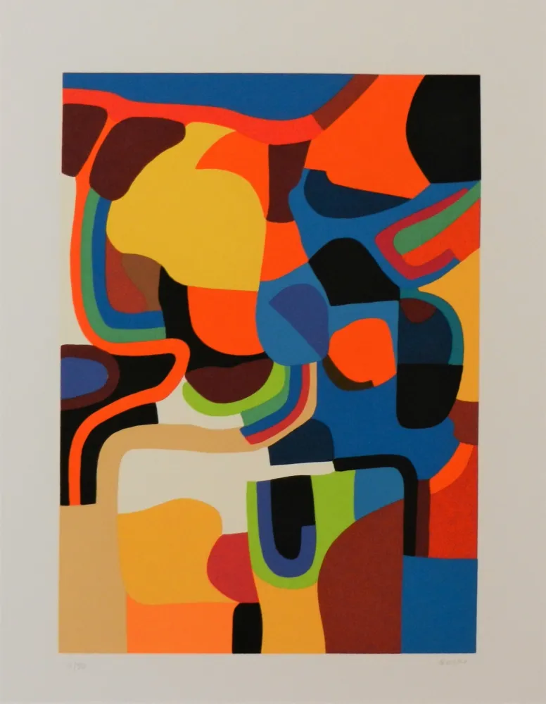 Siebdruck Burri - Trittico E