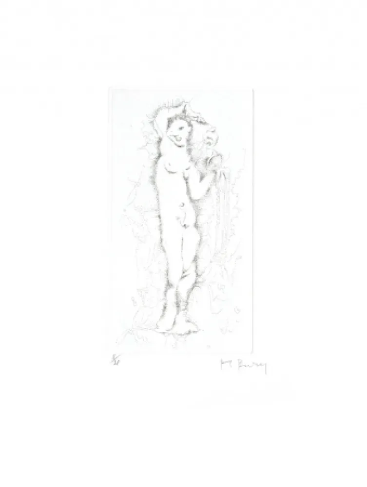 Radierung Bury - Nuée de neige