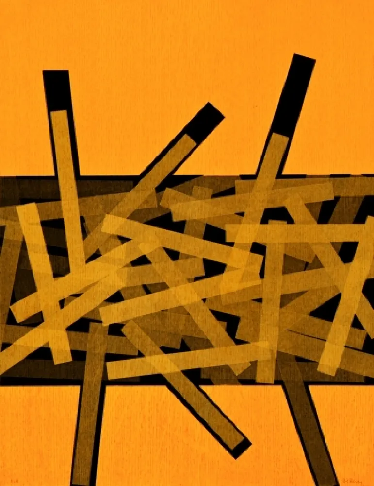 Radierung Bury - Quarante bâtons entre deux