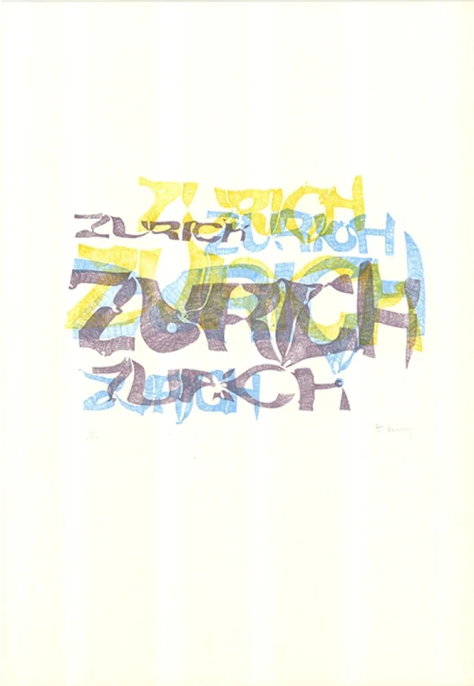 Lithographie Bury - Zurich